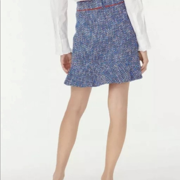 J Crew Patricia Fluted Skirt In Autumn Tweed Size 10 AR425‎ MSRP $148 Blue - Picture 3 of 5